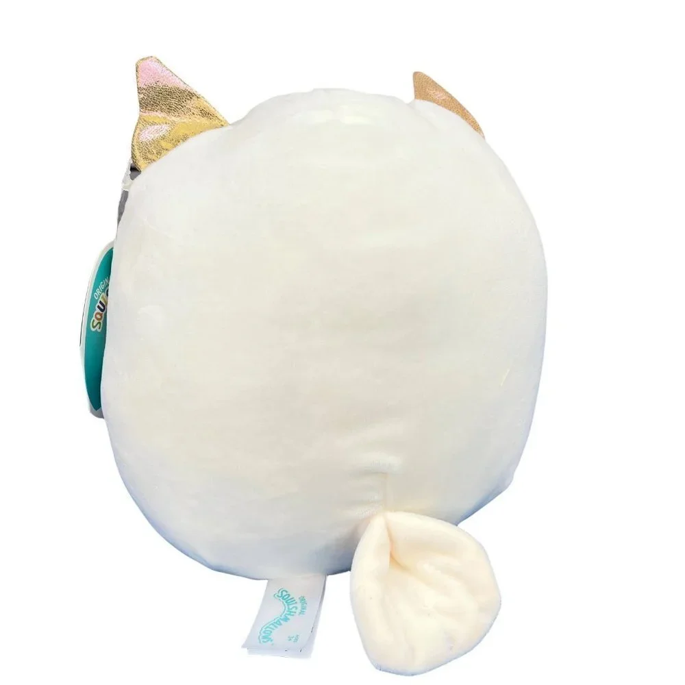 Squishmallows 8" Vee The Owl Soft Ivory Sparkle Ears Plush Kelly Toy Kids Squish - Picture 5 of 7